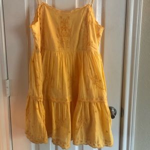 Urban Outfitters Cute Yellow Eyelet Dress
